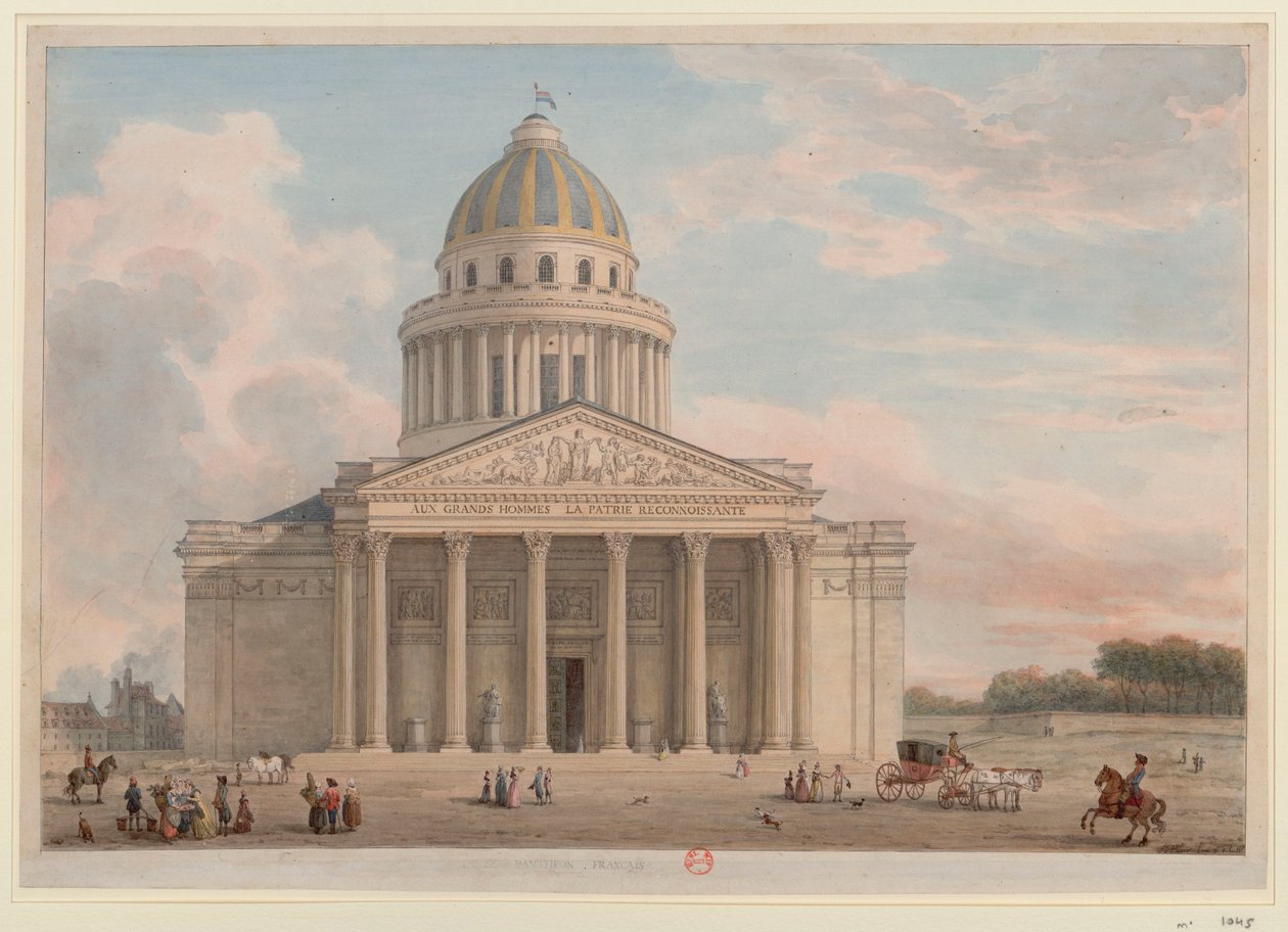 Panteon v Paříži v letech 1794-1795 od Jean Baptiste Hilair