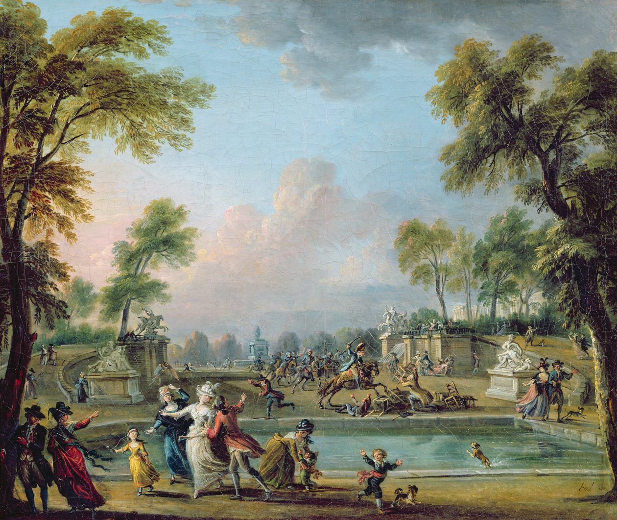 Obvinění prince z Lambescu (1751-1825) v Tuileries Gardens, 12. července 1789 od Jean Baptiste Lallemand