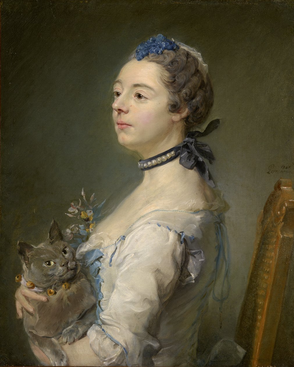 Magdaleine Pinceloup de la Grange, rozená de Parseval od Jean Baptiste Perronneau