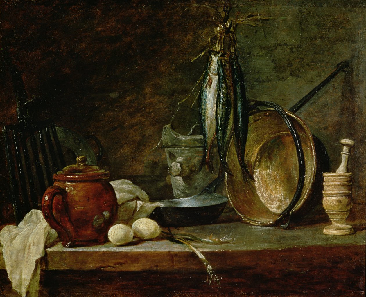 Zátiší: Fast Day Menu, 1731 (olej na mědi) od Jean Baptiste Simeon Chardin