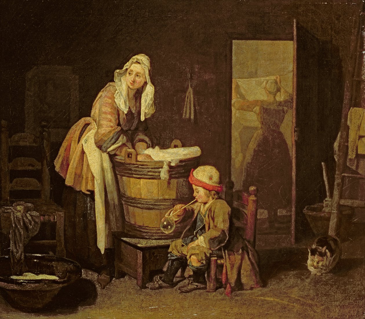 Prádelna od Jean Baptiste Simeon Chardin
