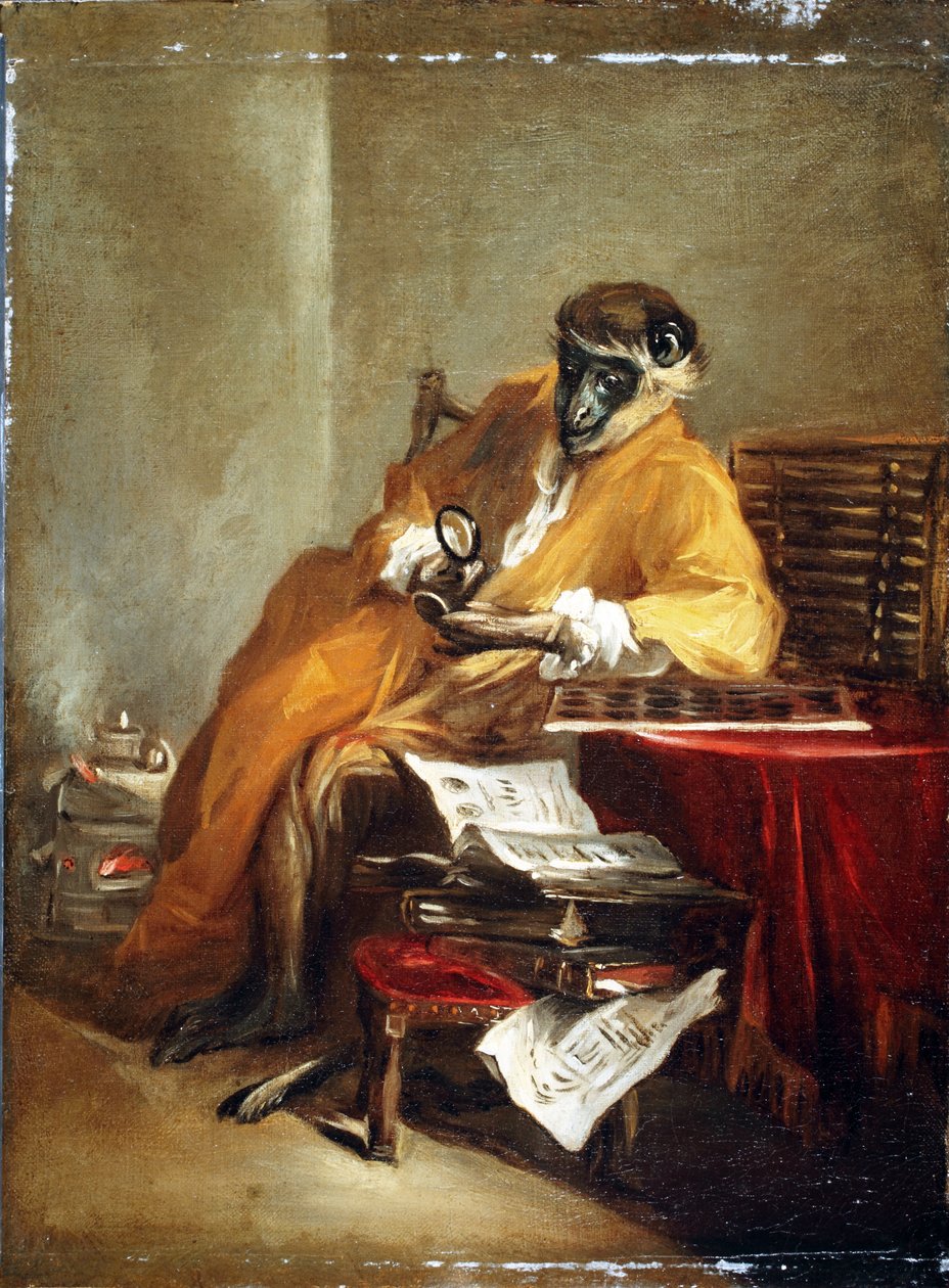 Antikvariát Monkey, po roce 1740 od Jean Baptiste Simeon Chardin