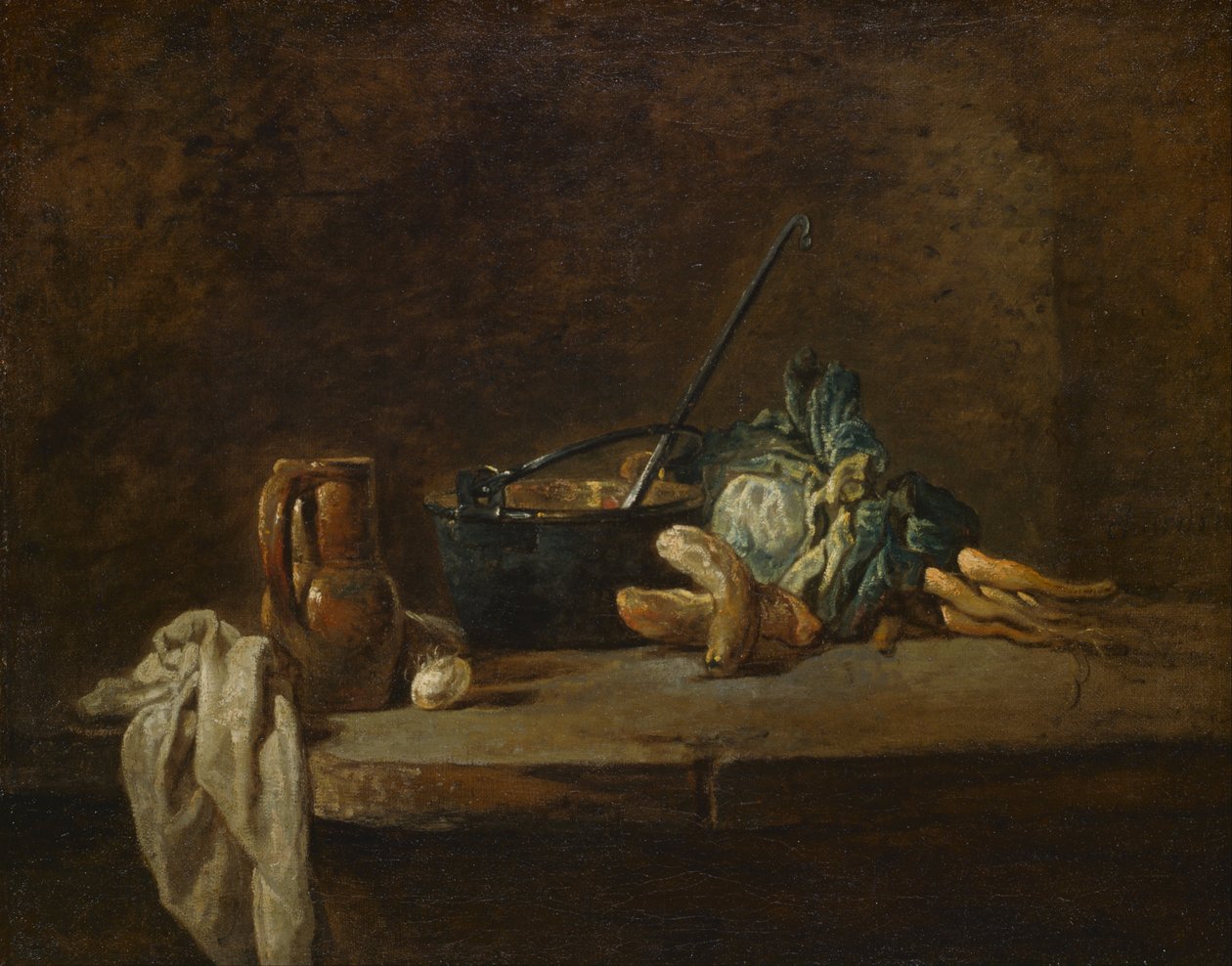 Zelenina do polévky od Jean Baptiste Simeon Chardin