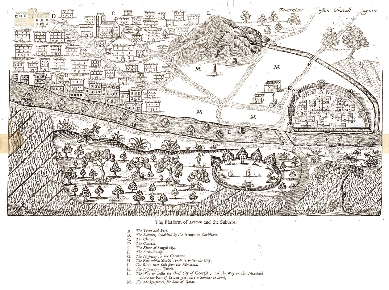 Erivan panorama od Jean Baptiste Tavernier