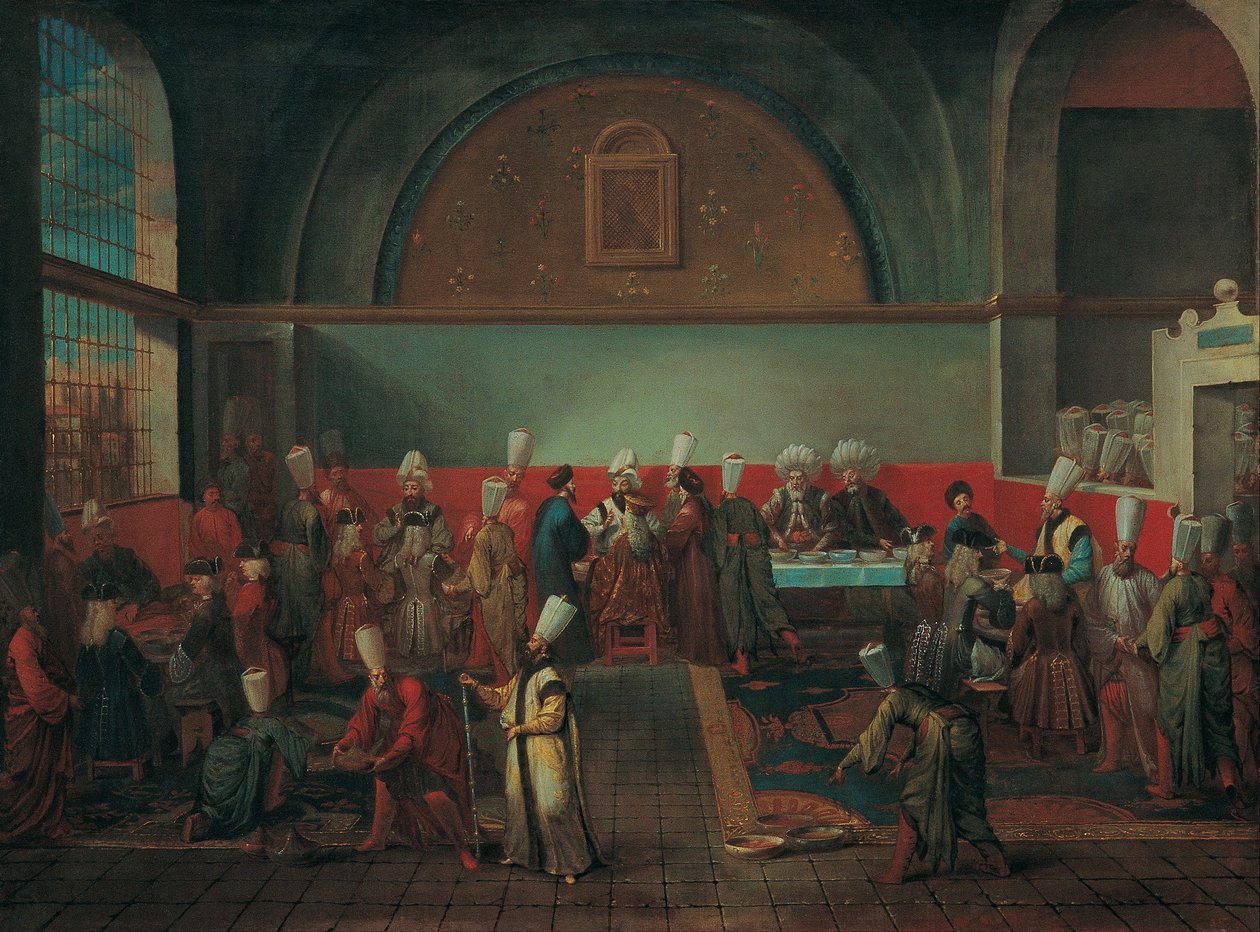 Večeře v paláci na počest velvyslance od Jean Baptiste Vanmour