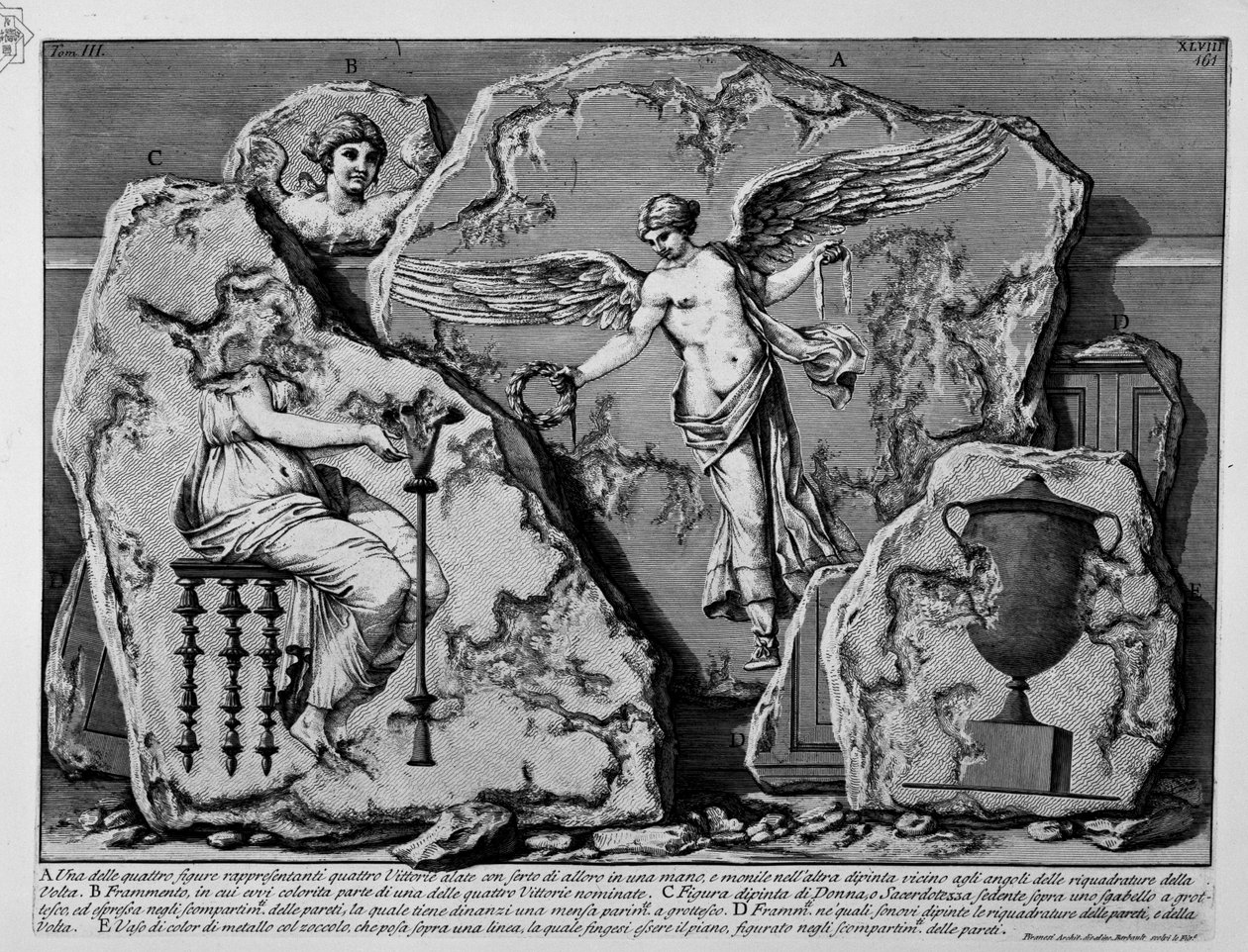 Caiusova pyramida Cestius od Jean Barbault