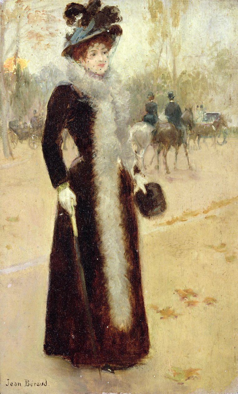 Pařížanka v Bois de Boulogne, kolem roku 1899 od Jean Beraud