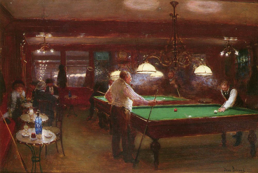 Kulečníková hra od Jean Beraud