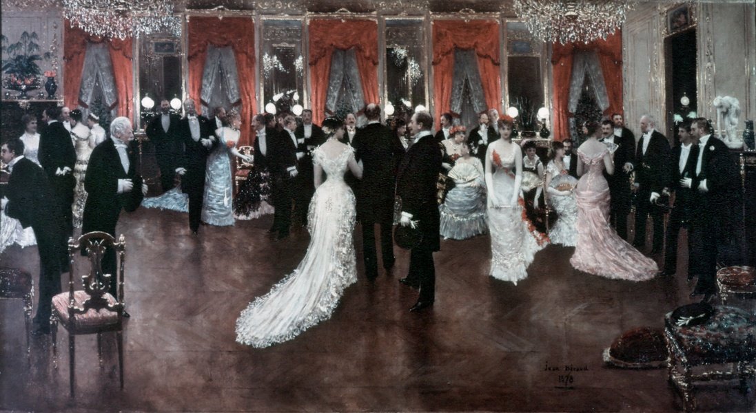Soiree v hotelu Caillebotte na Rue Monceau v roce 1878 od Jean Beraud