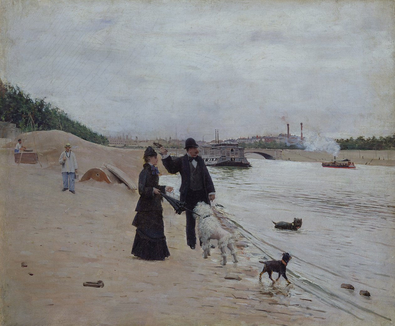Břehy Seiny, kolem roku 1880 od Jean Beraud