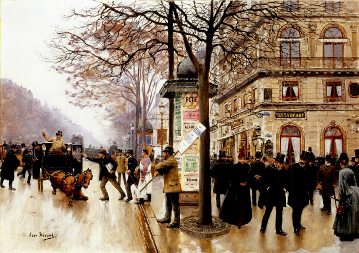 Nehoda taxi od Jean Beraud