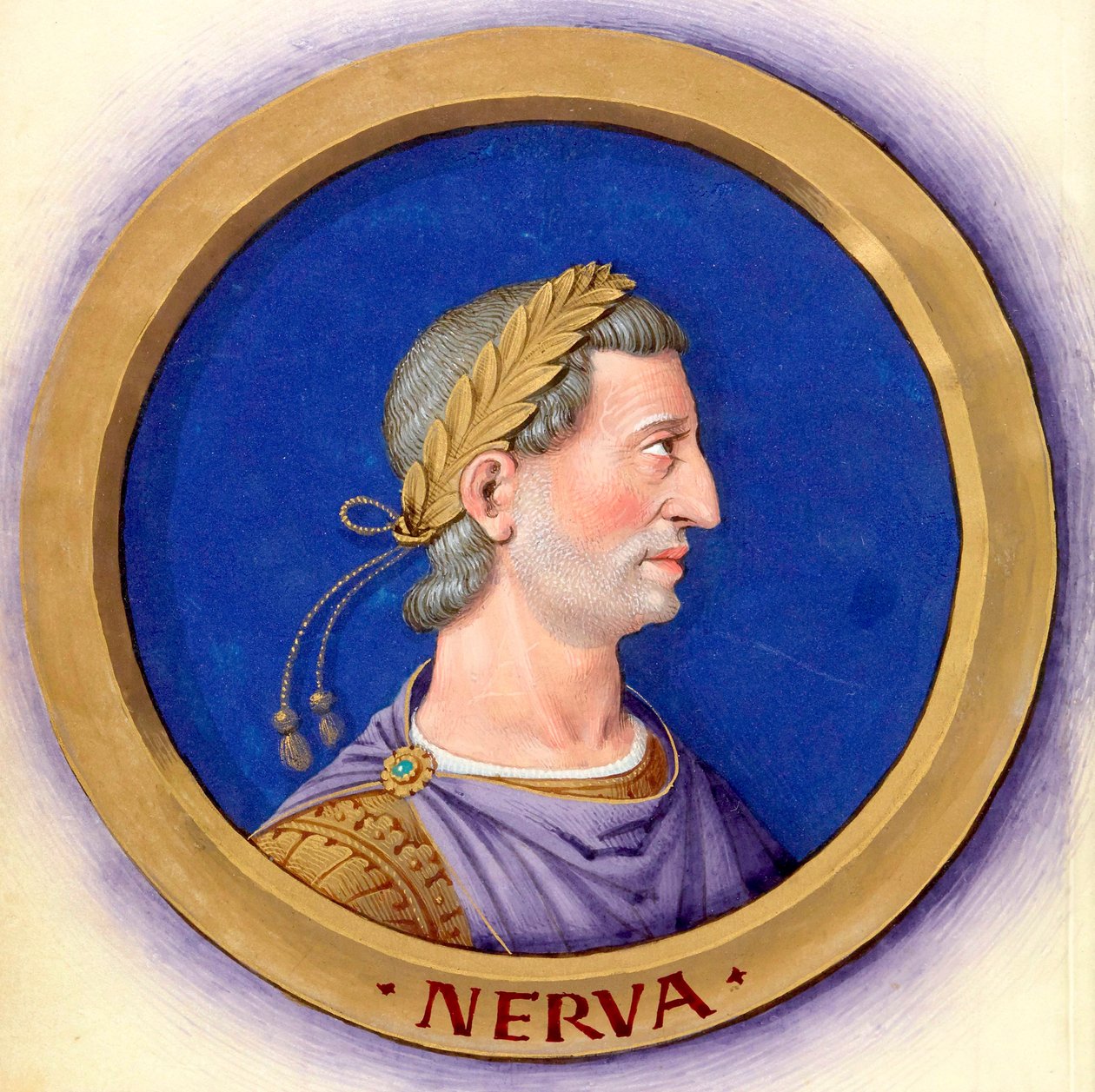 Popis dvanácti Caesarů s jejich postavami 13-Nerva od Jean Bourdichon