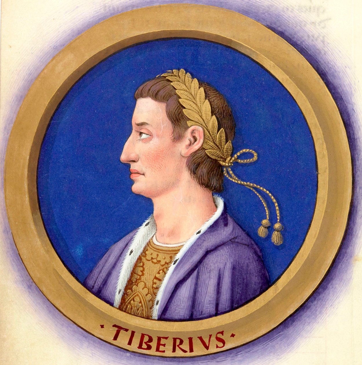 Popis dvanácti Caesarů s jejich postavami 3-Tiberius od Jean Bourdichon