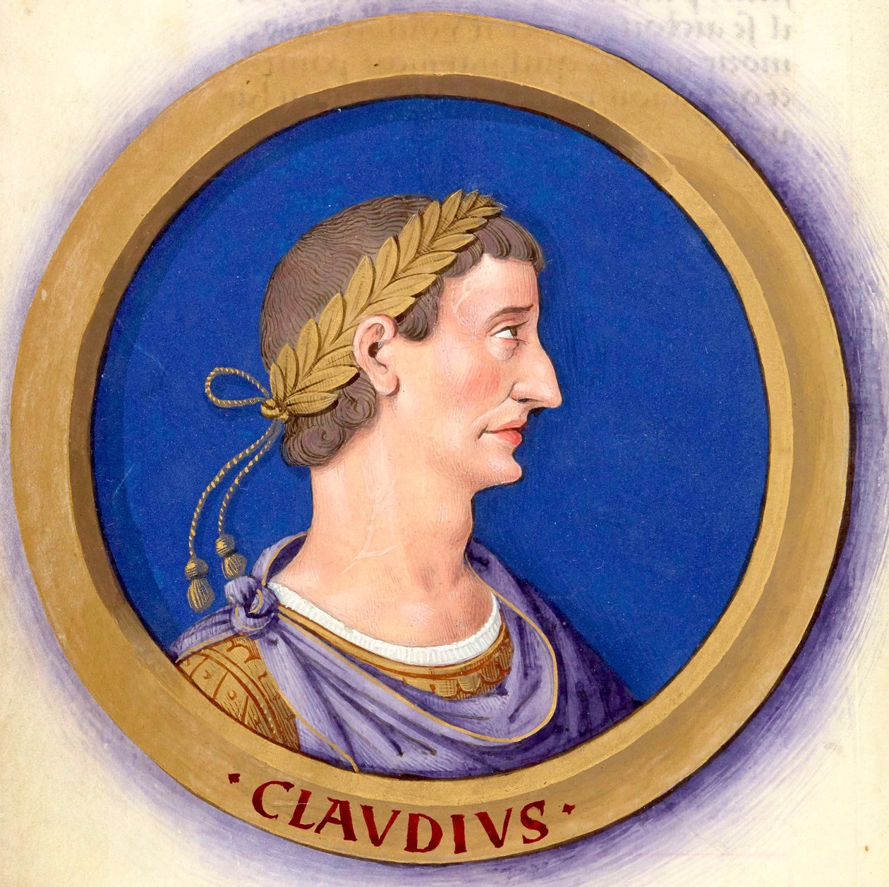 Popis dvanácti Caesarů s jejich postavami 5-Claudius od Jean Bourdichon