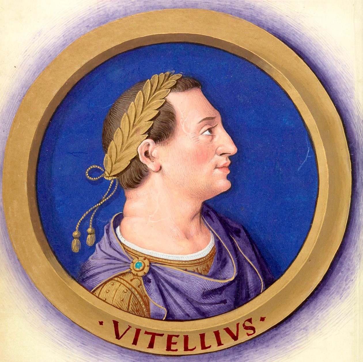 Popis dvanácti Caesarů s jejich postavami 9-Vitellius od Jean Bourdichon