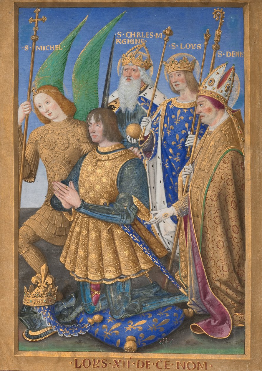 Francouzský král Ludvík XII. klečí při modlitbě od Jean Bourdichon