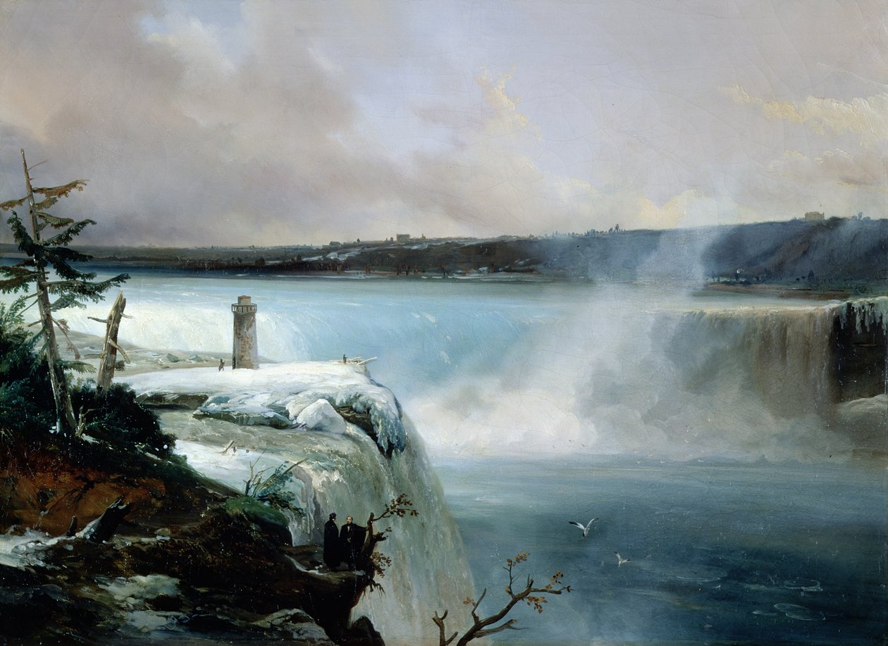 Niagarské vodopády, kolem 1837-40 od Jean Charles Joseph Rémond
