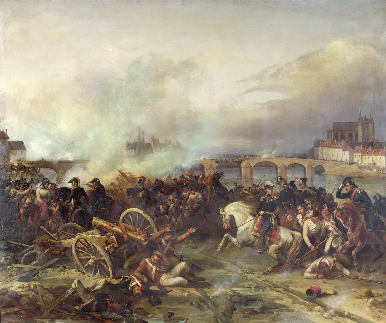 Bitva u Montereau, 18. února 1814 od Jean Charles Langlois