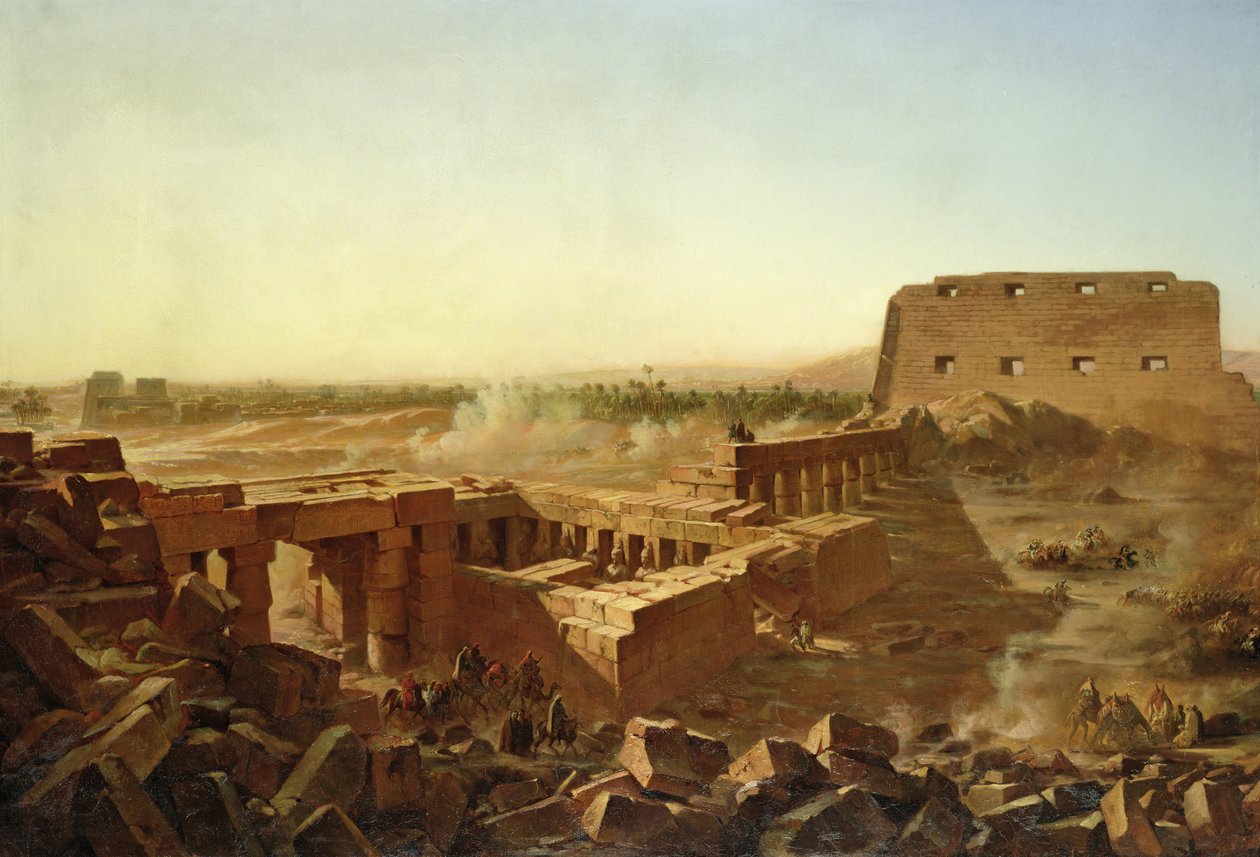 Bitva u chrámu v Karnaku: Egyptské tažení od Jean Charles Langlois
