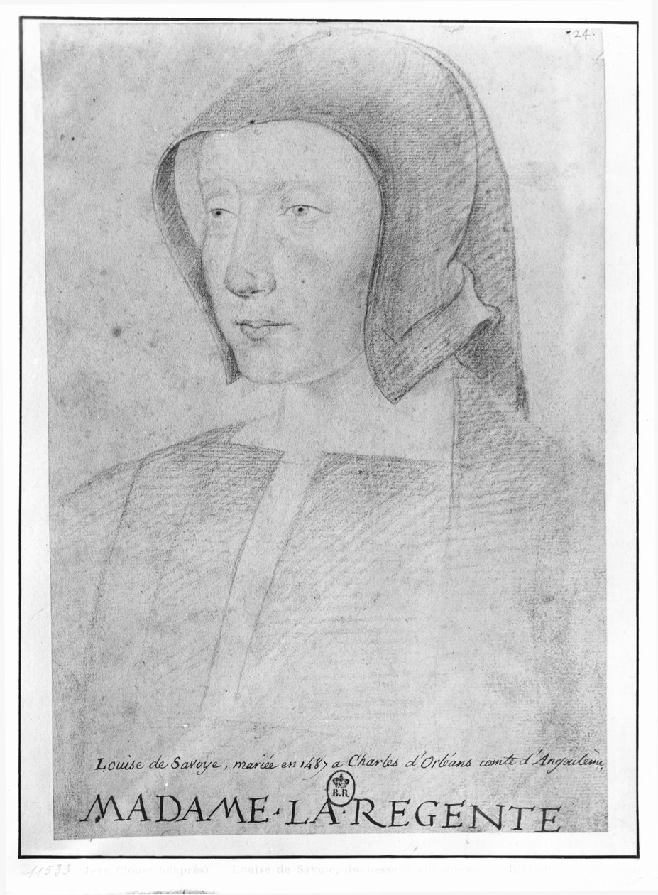 Louise Savojská (1476-1531) od Jean Clouet