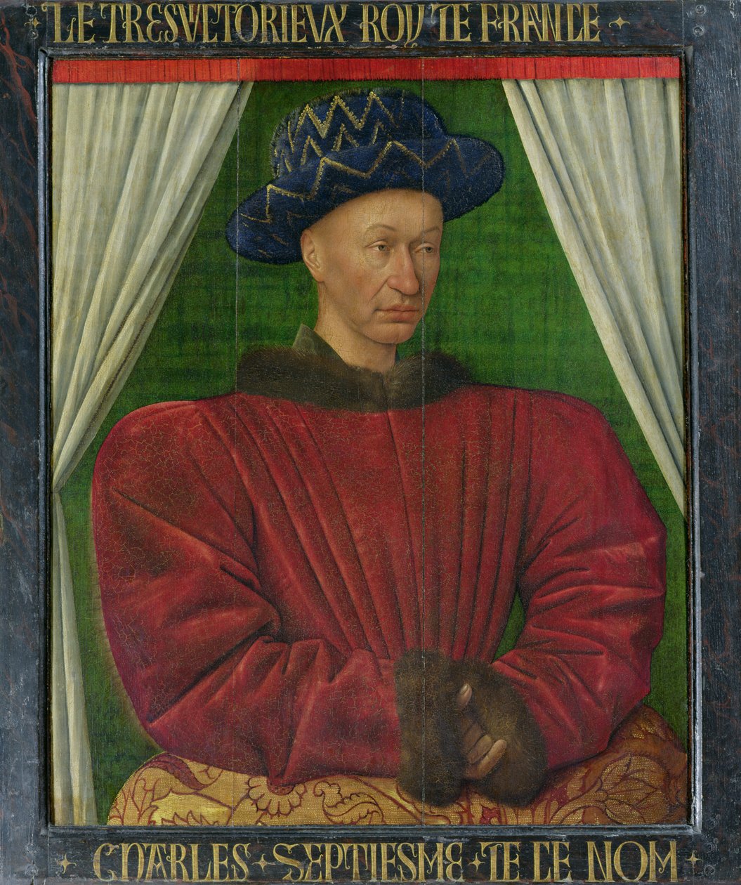 Portrét Karla VII., kolem 1445-50 od Jean Fouquet