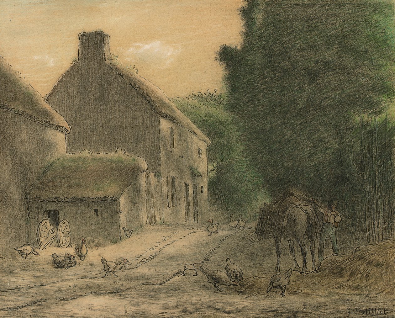 Farma v Gruchách od Jean Francois Millet