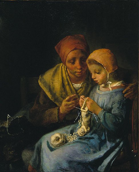 Lekce pletení od Jean Francois Millet