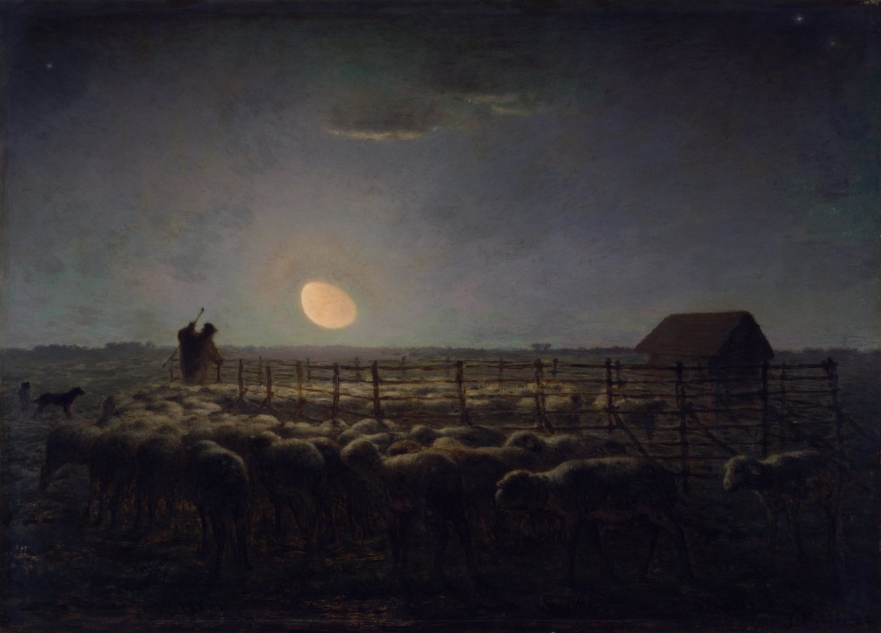 Ovčinec, Moonlight od Jean Francois Millet