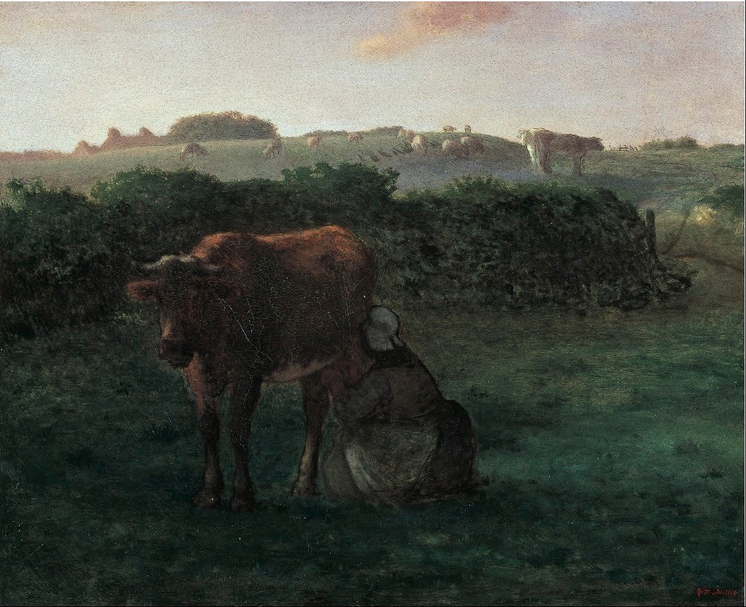Žena dojení krávy od Jean Francois Millet