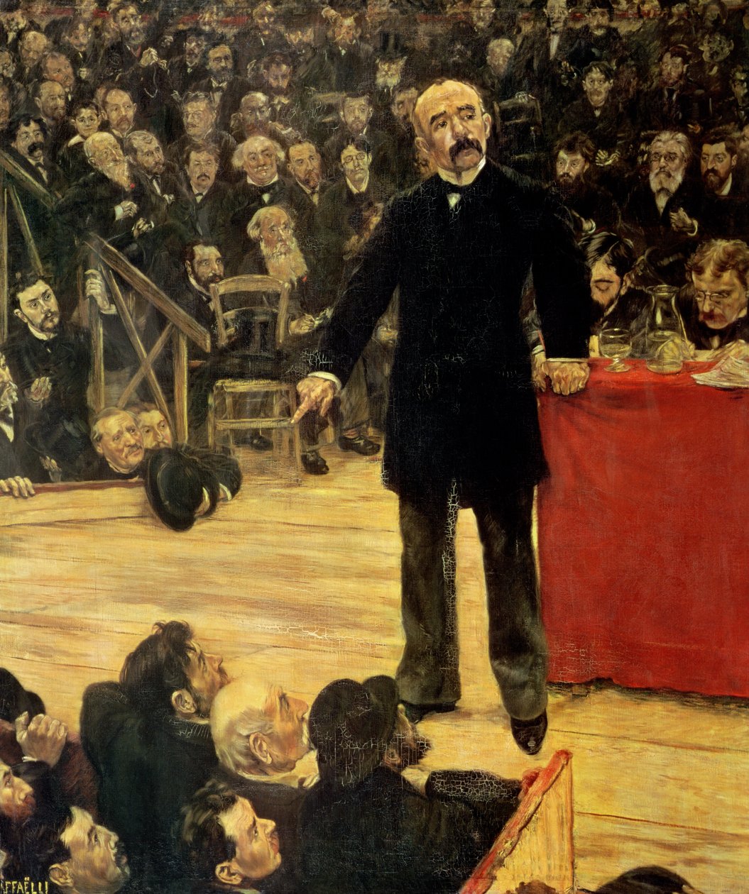 Georges Clemenceau (1841-1929) Projev v Cirque Fernando, 1883 od Jean Francois Raffaelli