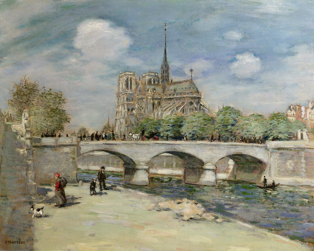 Notre Dame de Paris, kolem roku 1900 od Jean Francois Raffaelli
