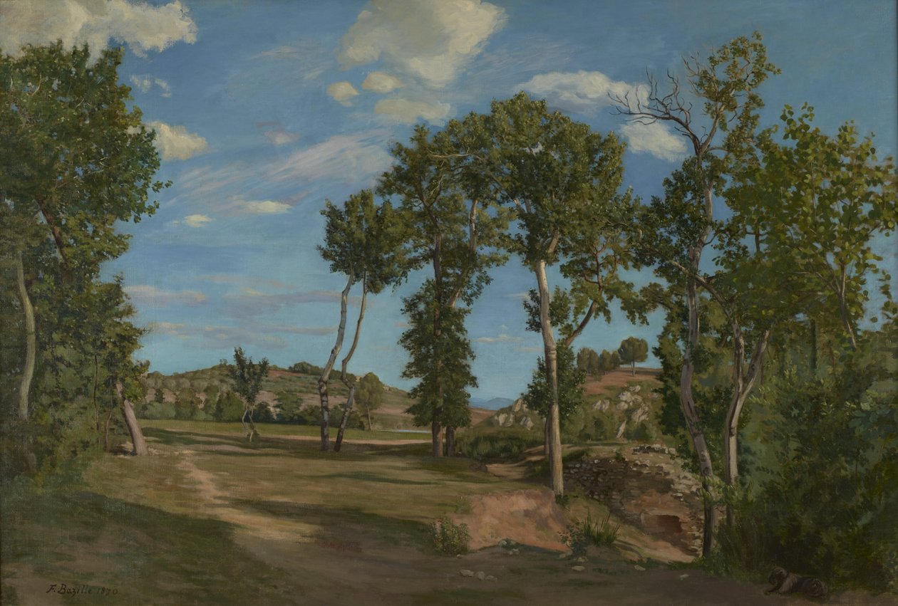 Krajina u řeky Lez, 1870 od Jean Frederic Bazille