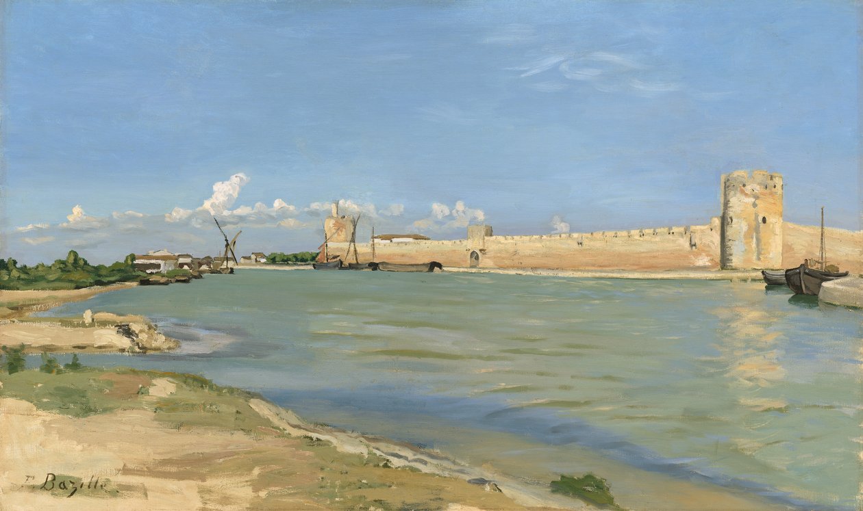 Hradby v Aigues-Mortes, 1867 od Jean Frederic Bazille
