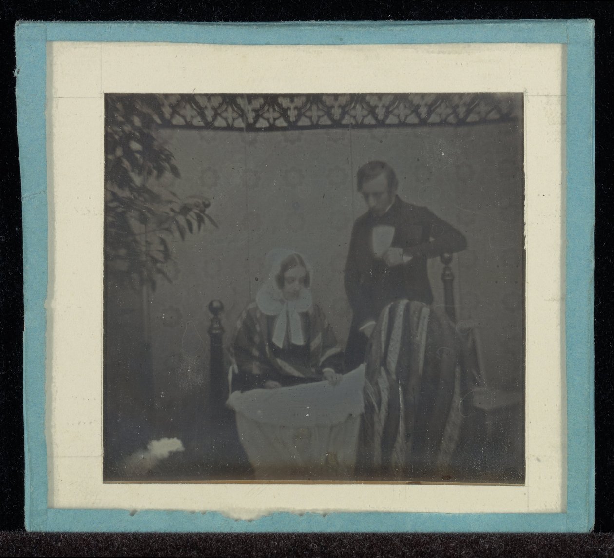 (Portrét M. und Mme. Eynarda u kolébky) od Jean Gabriel Eynard
