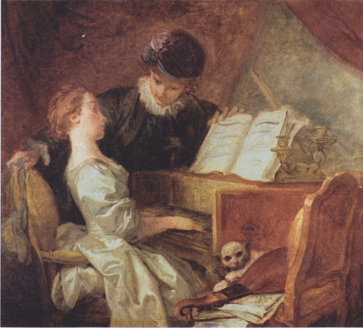 Lekce hudby od Jean Honore Fragonard