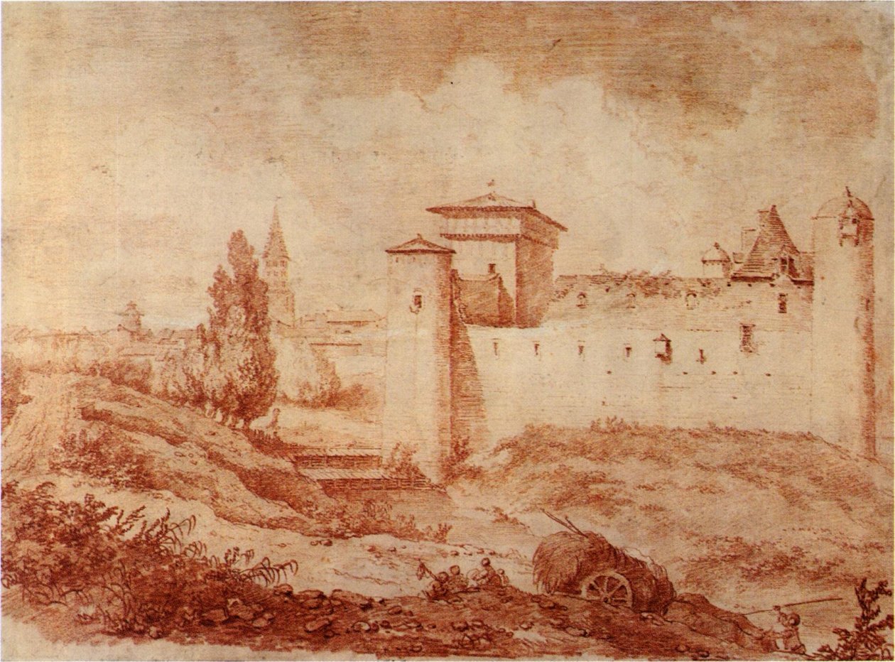 Hrad Nègrepelisse poblíž Montaubanu od Jean Honore Fragonard