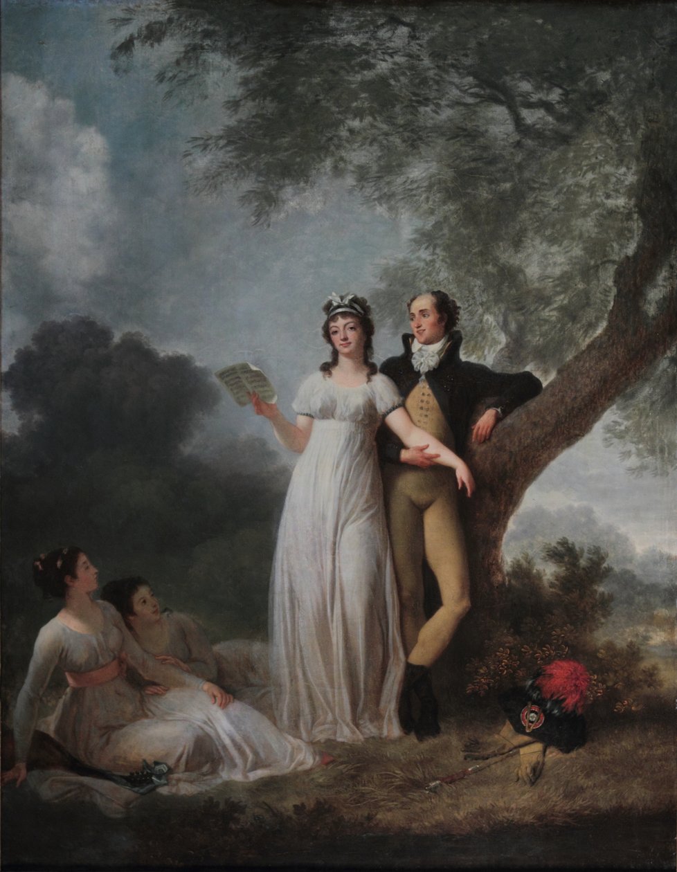 Čtyři postavy v parku od Jean Honore Fragonard
