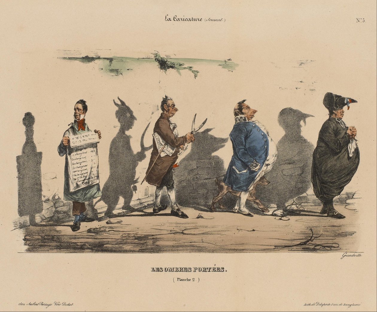 Karikatura; Stíny, č. 5 od Jean Ignace Isidore Gérard