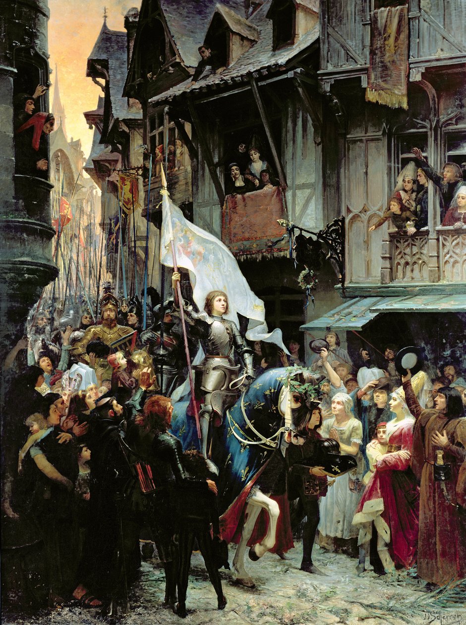 Vjezd Johanky z Arku (1412-31) do Orleansu 8. května 1429 od Jean Jacques Scherrer