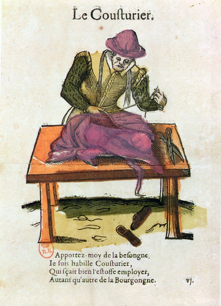 Krejčí (barevné rytí) od Jean Leclerc