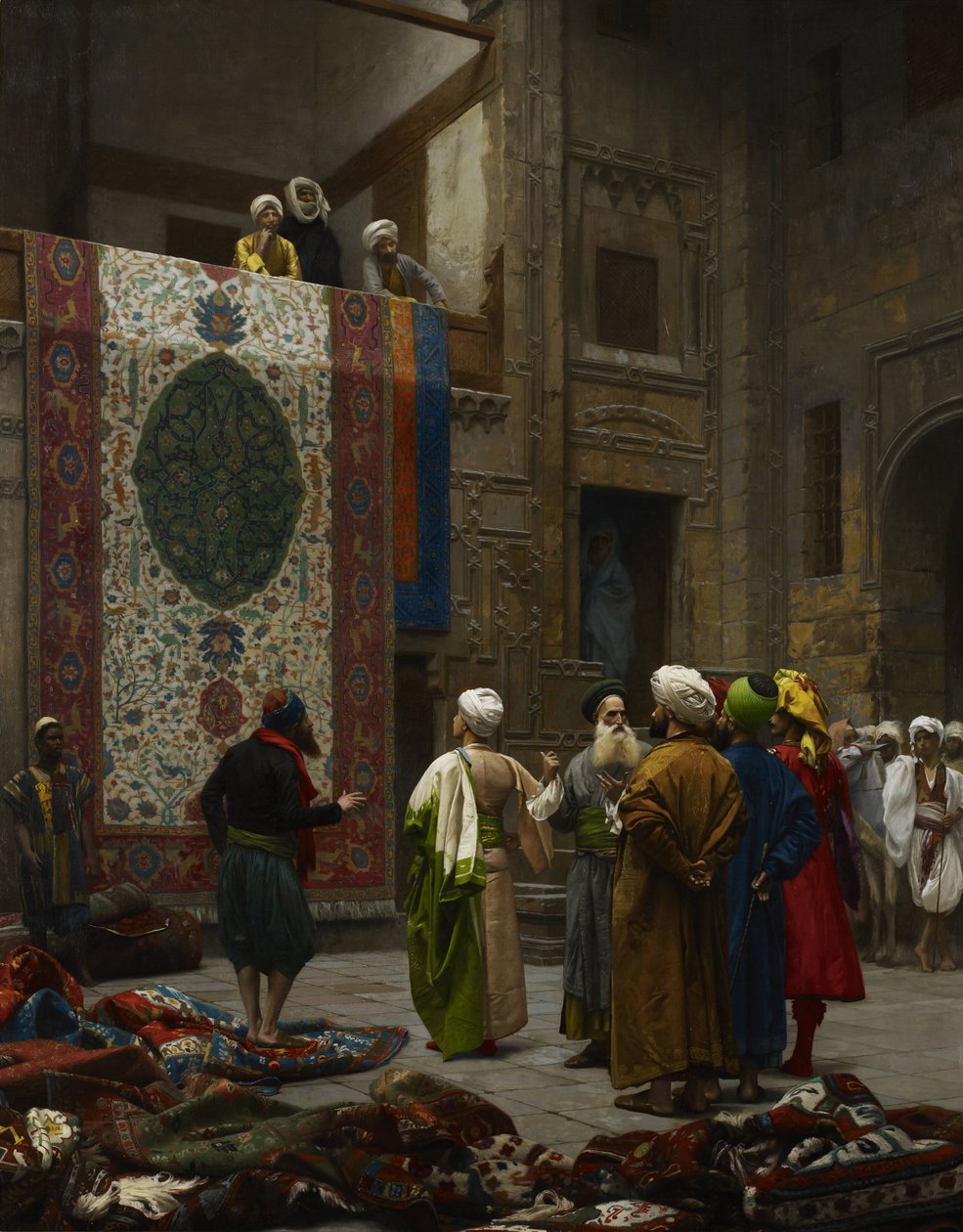 Obchodník s koberci / Obchodník s koberci v Káhiře od Jean Leon Gerome