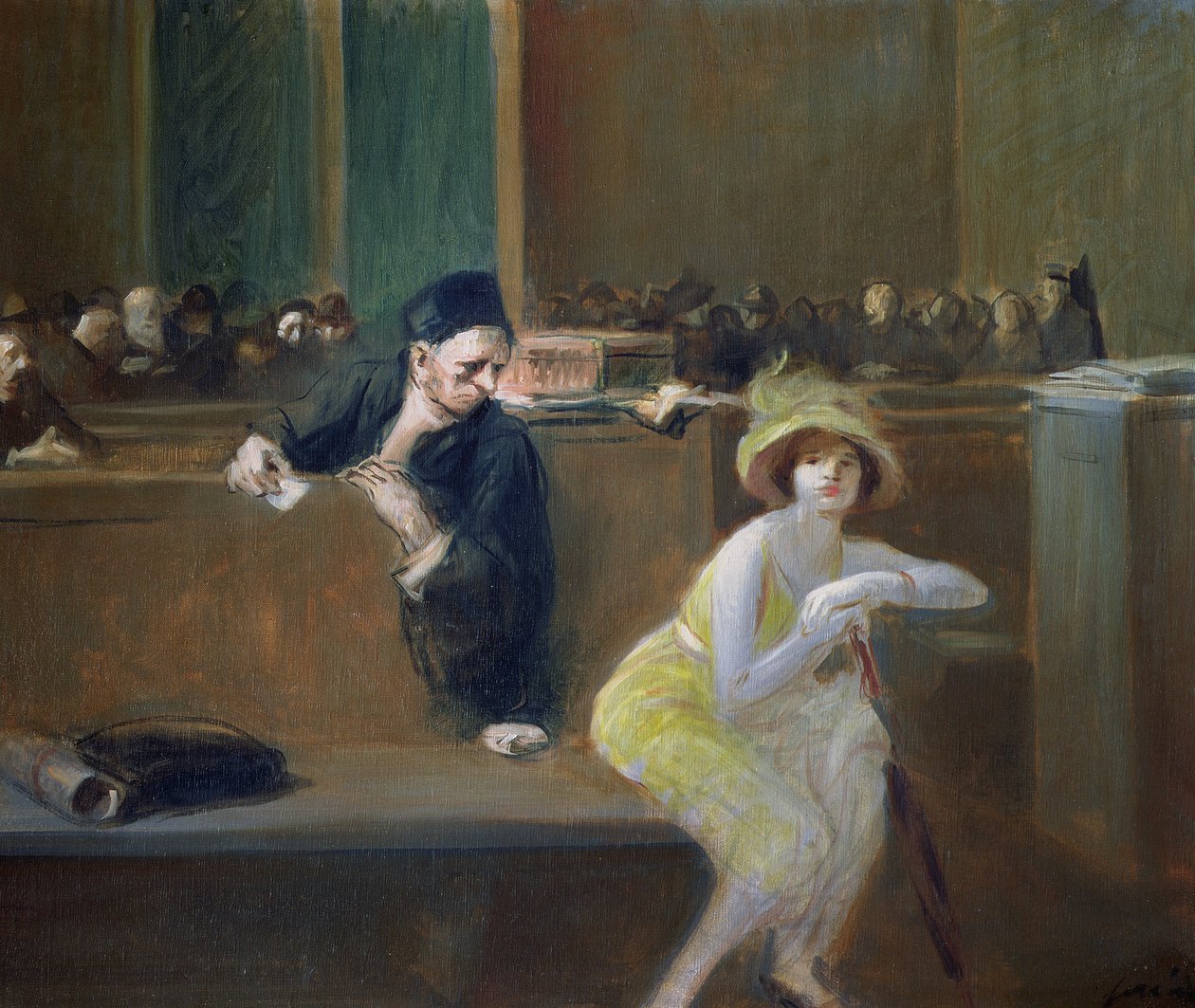 Tribunálová scéna od Jean Louis Forain