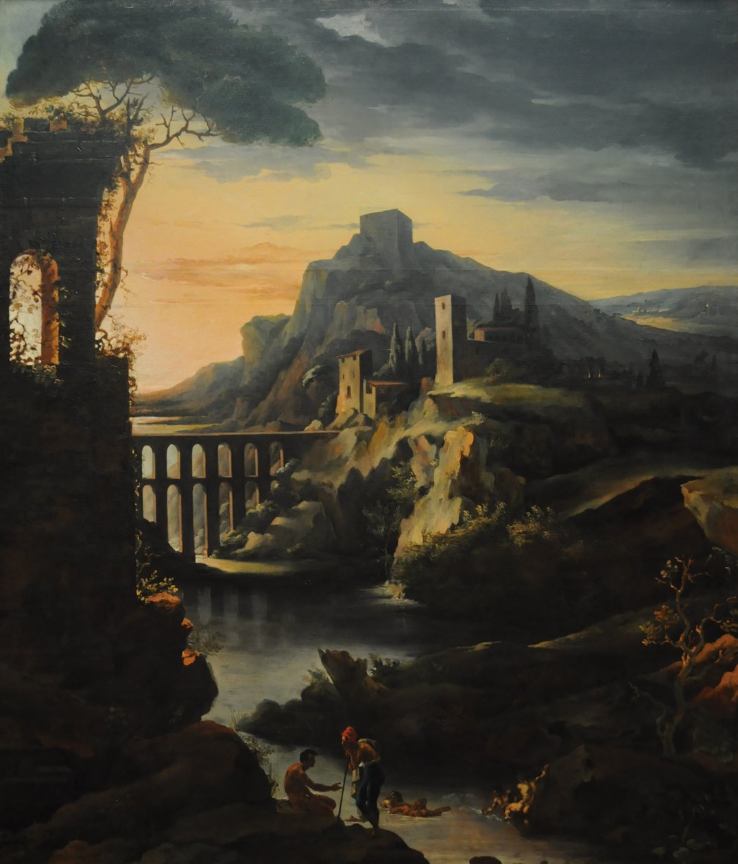 Večerní krajina s akvaduktem od Theodore Gericault