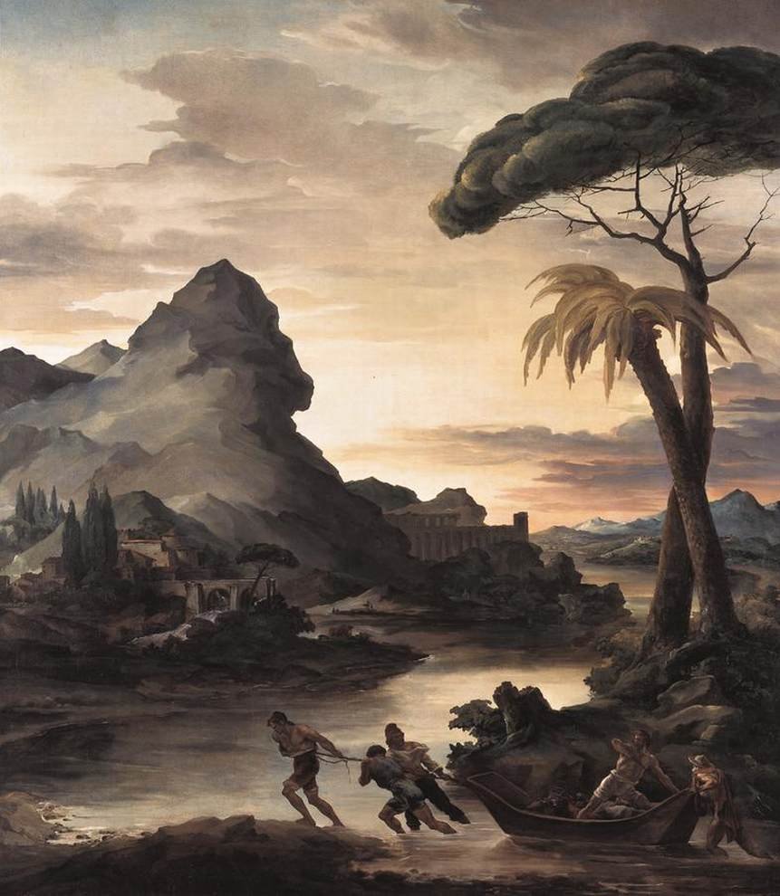 Hrdinská krajina s rybáři od Theodore Gericault