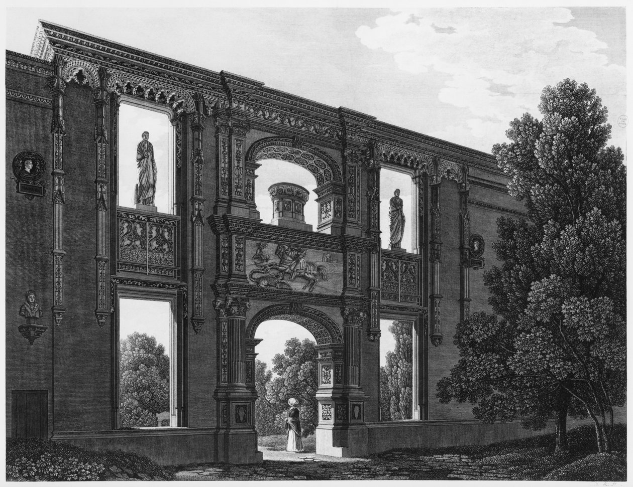 Oblouk Gaillon, Musee des Monuments Francais, Paříž, ilustrace z 