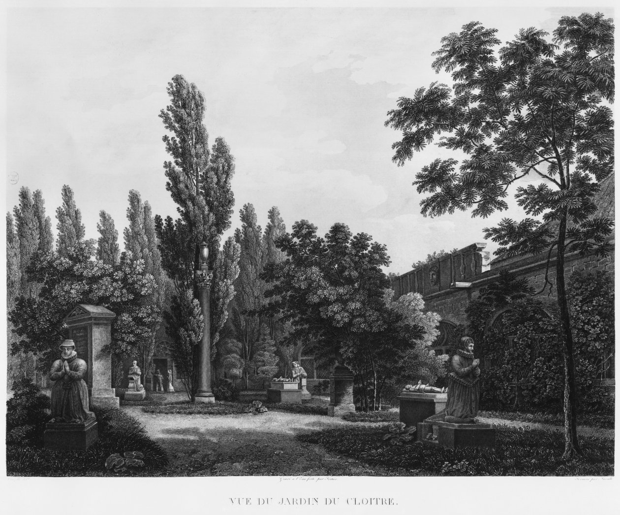 Klášterní zahrada, Musee des Monuments Francais, Paříž, ilustrace z 