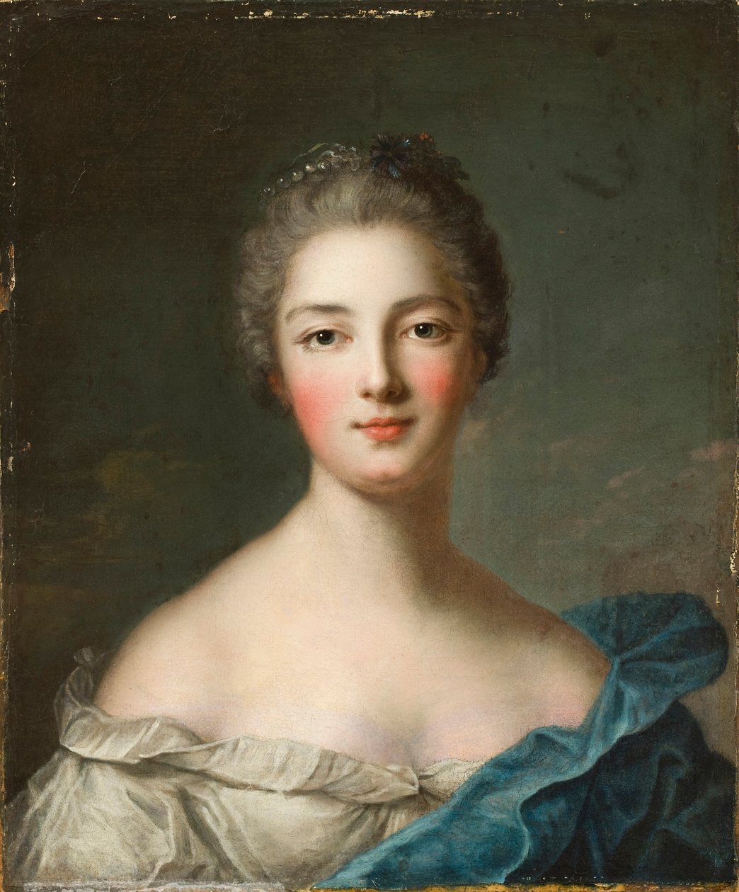 Portrét dámy, kolem roku 1750 od Jean Marc Nattier