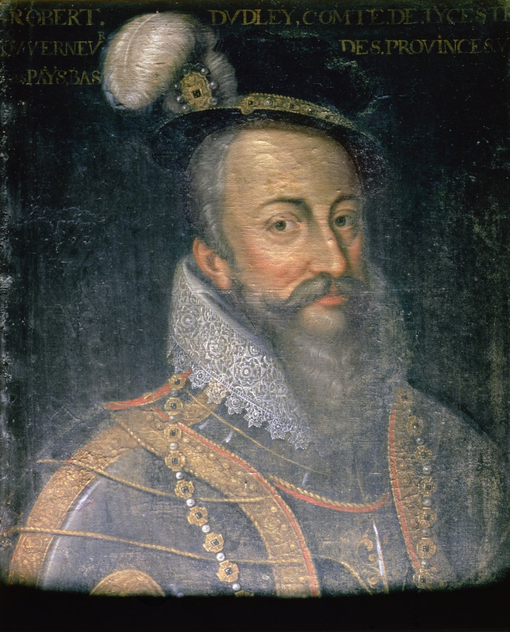Portrét Roberta Dudleyho (1532-88) hraběte z Leicesteru od Jean Laurent Mosnier