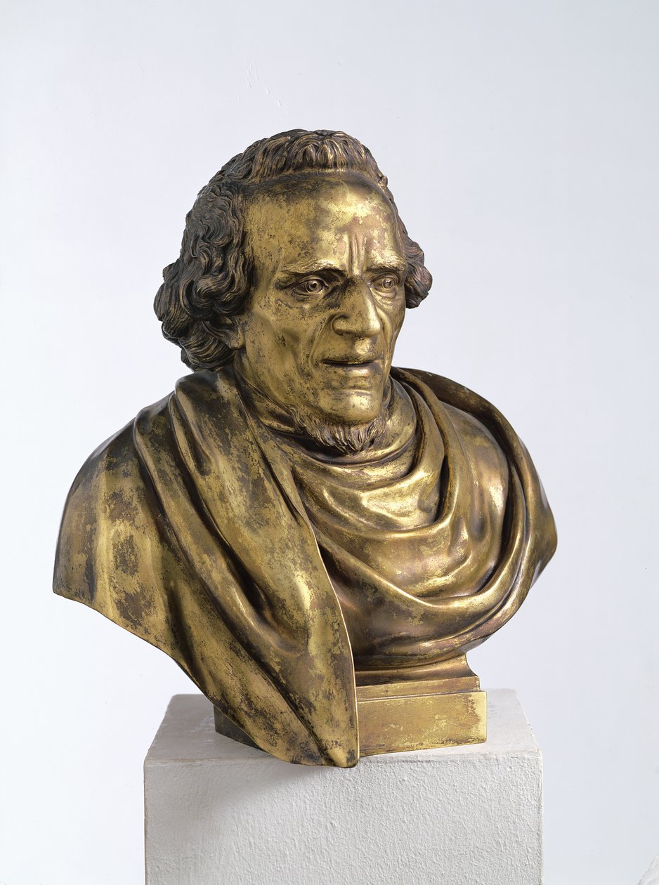 Portrét Mosese Mendelssohna (1729-86), 1785 (bronz) od Jean Pierre Antoine Tassaert