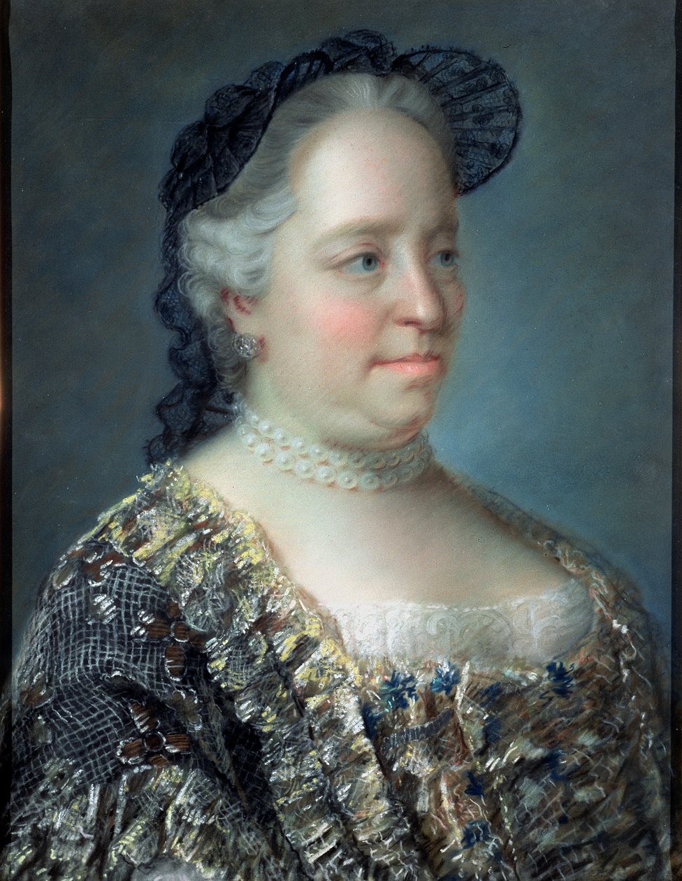Marie Terezie, rakouská císařovna, 1762 (pastel) od Jean Étienne Liotard